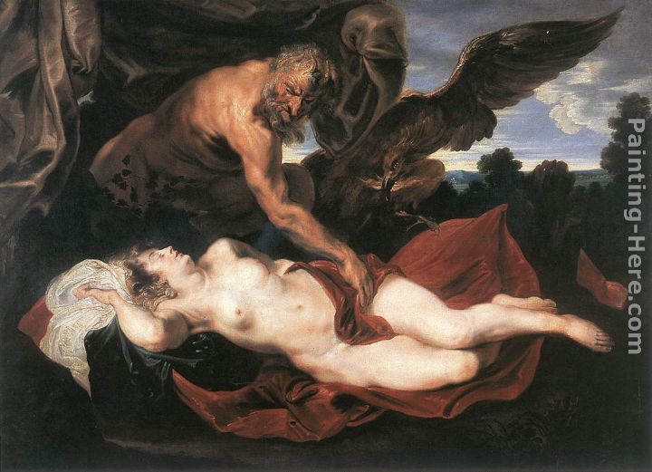 Jupiter and Antiope painting - Sir Antony van Dyck Jupiter and Antiope art painting